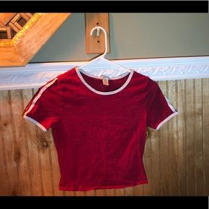 red crop top
